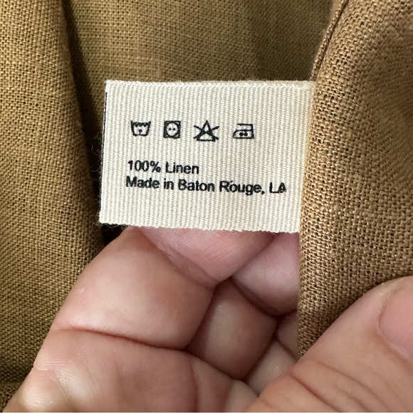 The Heavy Linen Maybe Wrap Collection Lightweight Open Jacket In Ginger M/L - Picture 11 of 12